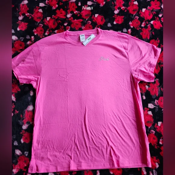 PINK VS Carmine Rose Bling Set size Large NWT - Picture 7 of 13